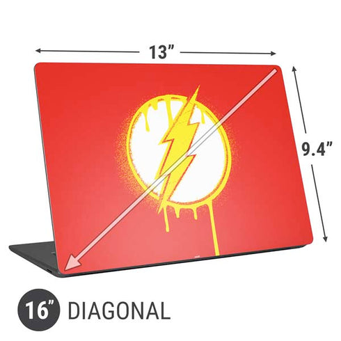 DC Comics The Flash Emblem Drip Universal Laptop 16in (13 x 9.4in) Skin